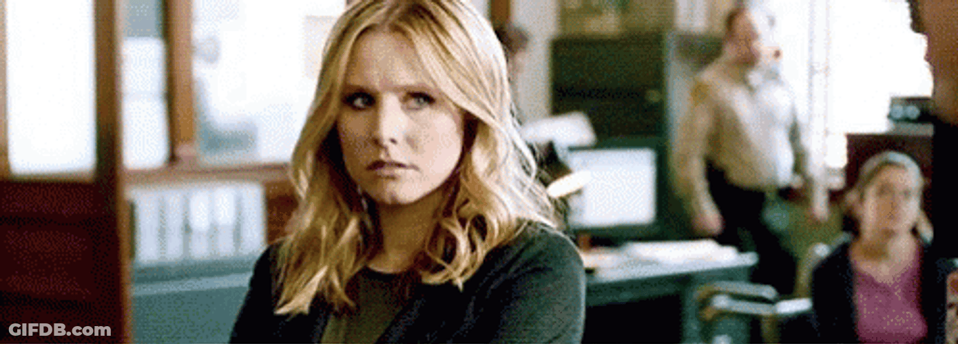 Kristen Bell Snarky Look Reaction GIF