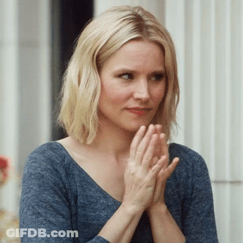 Kristen Bell Thinking Something GIF