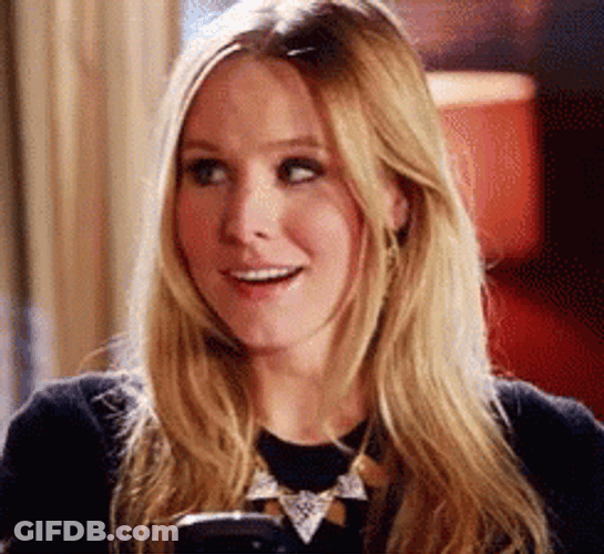 Kristen Bell Winks Her Eye GIF