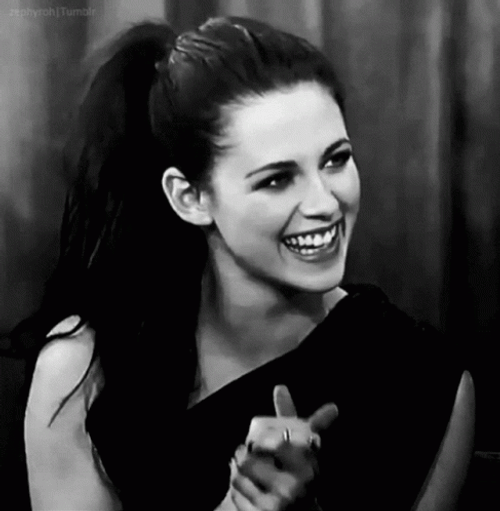 Kristen Stewart Extremely Happy GIF