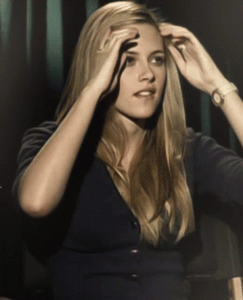 Kristen Stewart Fixed Hair While Seating GIF