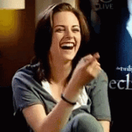 Kristen Stewart Laughing GIF