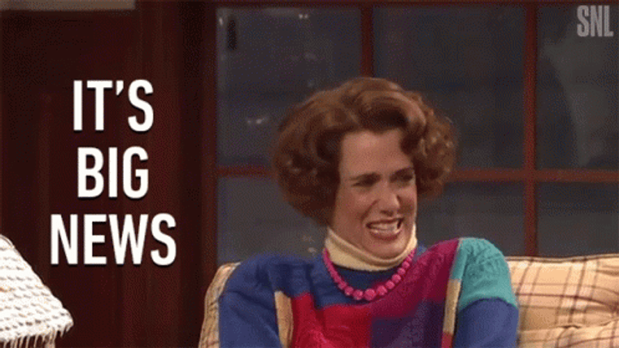 Kristen Wiig Big News GIF