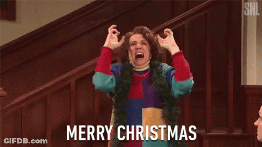 Kristen Wiig Merry Christmas Sweater Weather Snl GIF