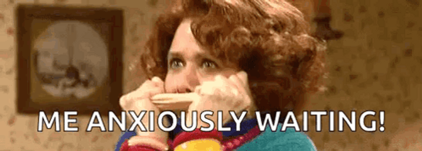 Kristin Wiig Anxiously Waiting GIF