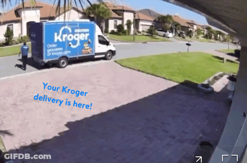 Kroger Delivery Truck Driving GIF