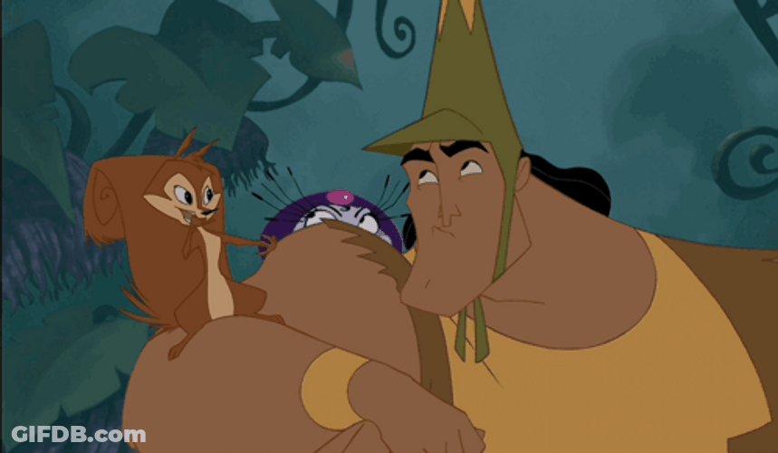 Kronk And Squirrel Planning GIF