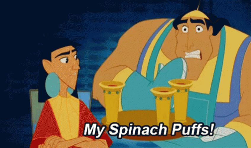 Kronk My Spinach Puffs GIF