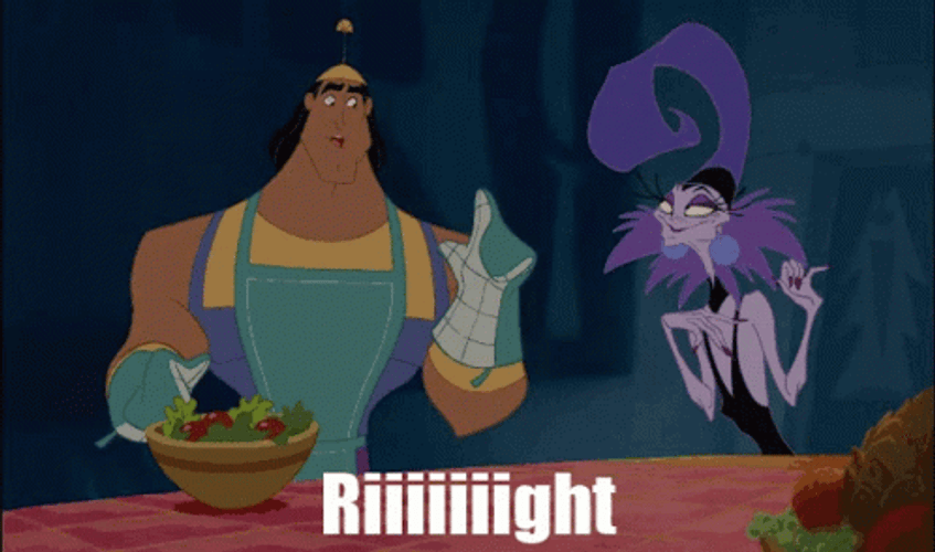 Kronk Pointing Right GIF