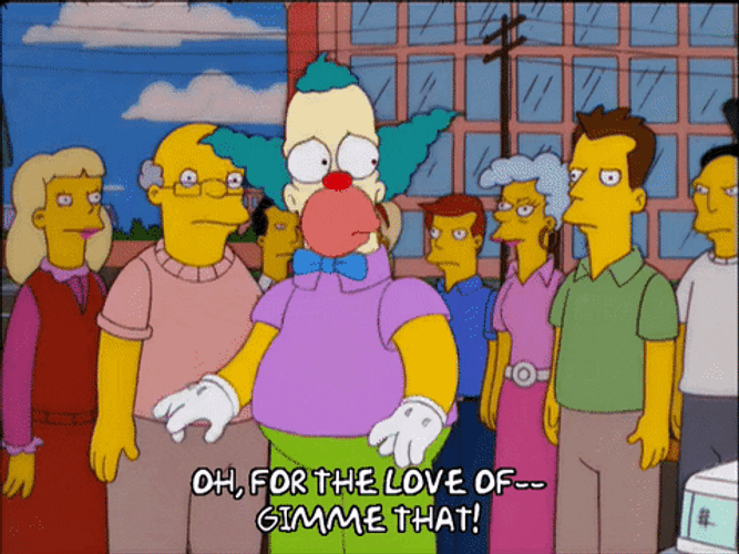 Krusty Clown Gimme That GIF