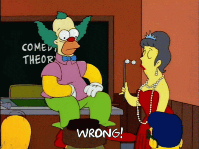 Krusty Clown Wrong GIF