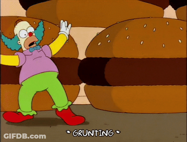 Krusty The Clown Cartwheel Pose GIF