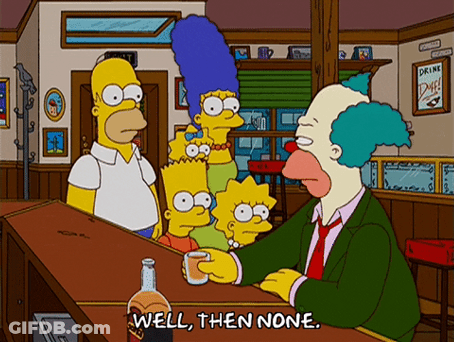 Krusty The Clown Drinking GIF