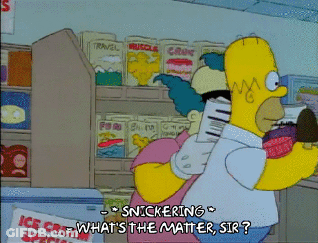 Krusty The Clown Snickering GIF