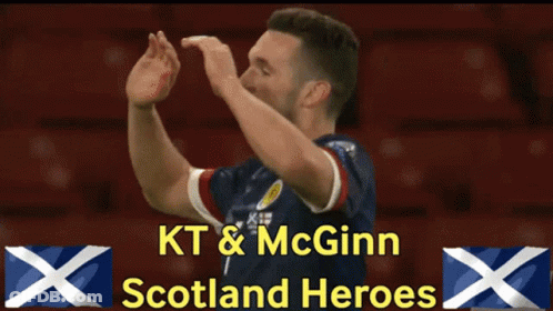 KT And McGinn Scotland High Five GIF