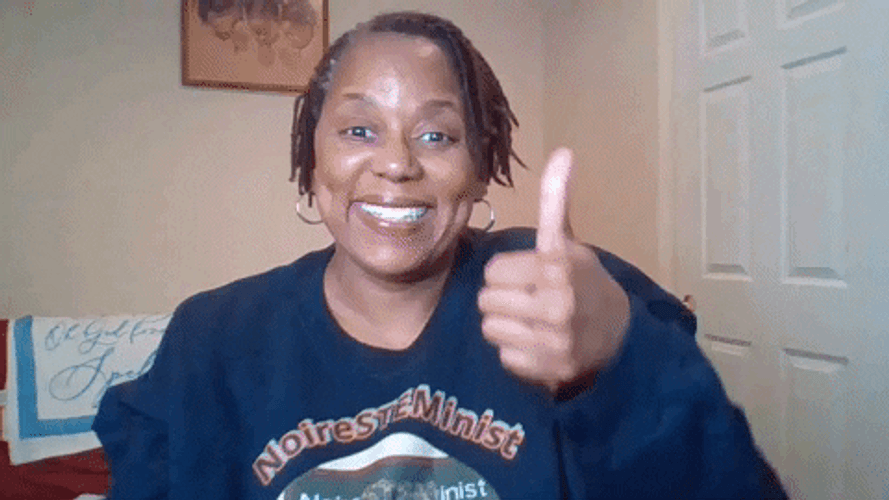 Kudos Excited Woman Cheering GIF