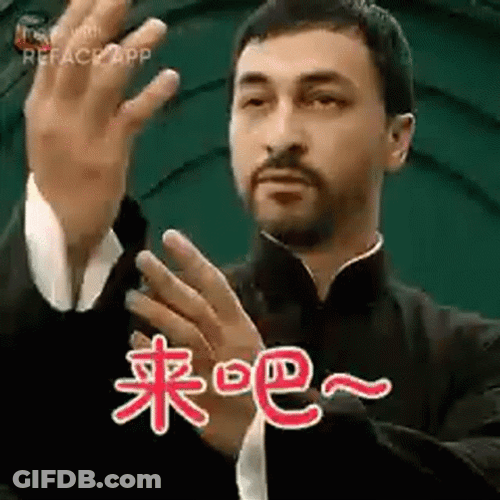 Kung Fu Master In Black GIF