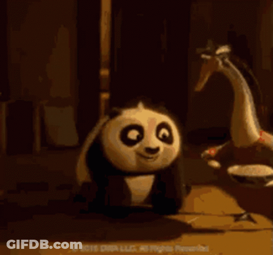 Kung Fu Panda Baby Po Eating GIF