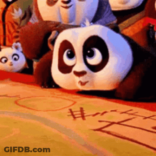 Kung Fu Panda Cub Eating Noodles GIF