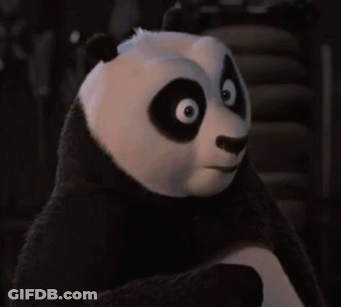 Kung Fu Panda Funny Face Sitting GIF