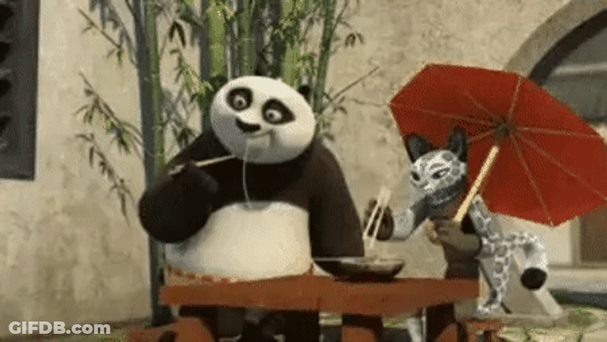 Kung Fu Panda Humoristic Eating Scene GIF