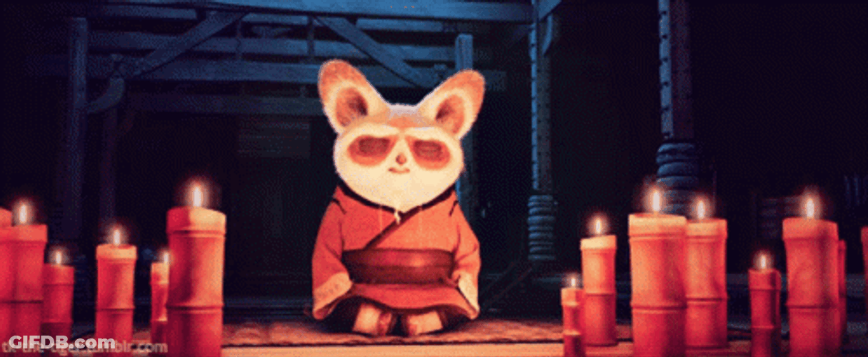 Kung Fu Panda Peaceful Master Shifu GIF