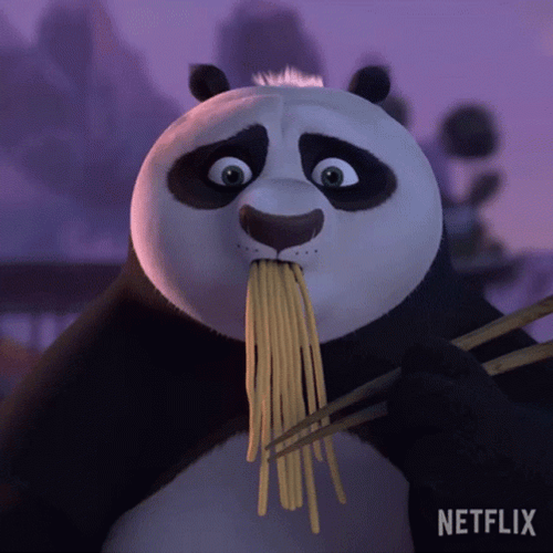 Kung Fu Panda Po Eating Noodles GIF