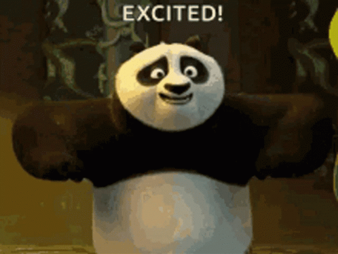 Kung Fu Panda Po Feeling Excited GIF