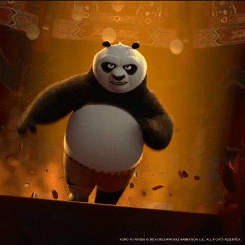 Kung Fu Panda Po Jumping GIF