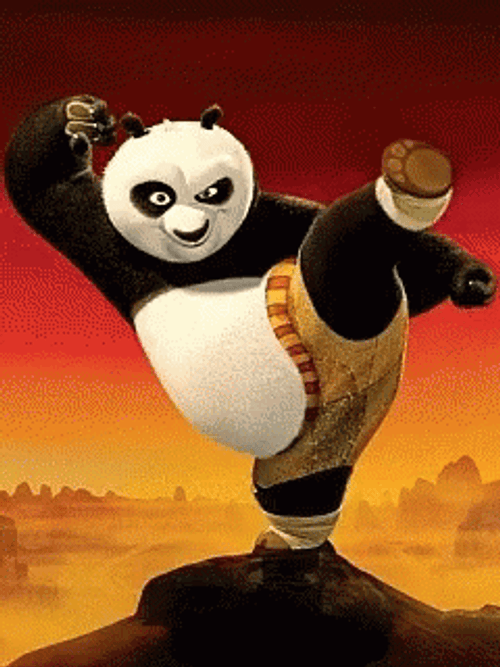 Kung Fu Panda Po Kicking Stance GIF