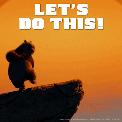 Kung Fu Panda Po Practicing On Cliff GIF