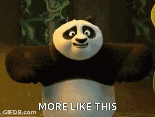 Kung Fu Panda Thumbs Up Saying More Like This GIF