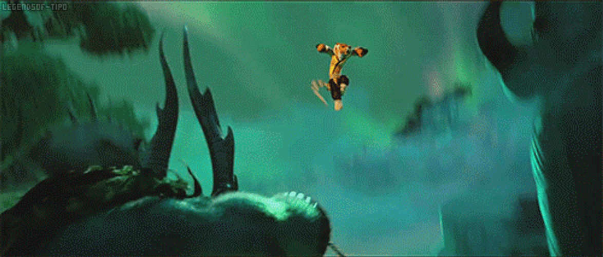 Kung Fu Panda Tigress Fighting Kai GIF