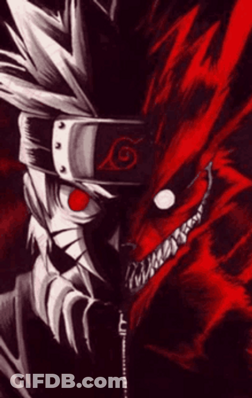 Kurama And Naruto Fan Art GIF