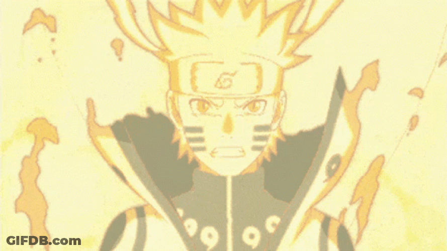 Kurama Chakra Mode Nine Tails Naruto GIF