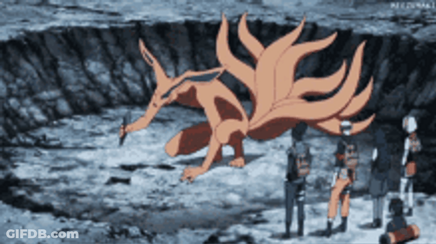Kurama Naruto Carving The Ground GIF