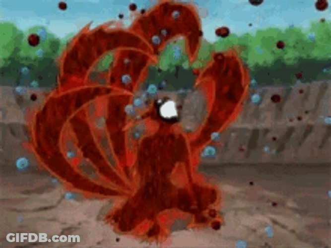 Kurama  Naruto Creating Spheres GIF