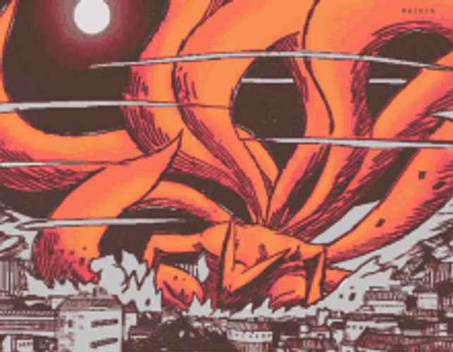 Kurama Nine Tailed Beast Art GIF