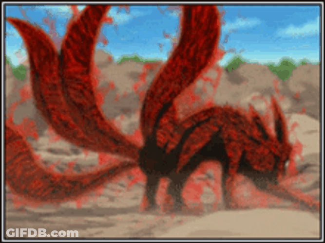 Kurama On Dusty Ground GIF