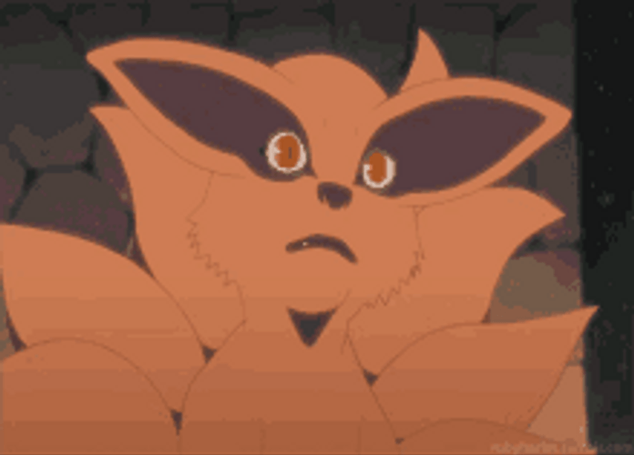 Kurama Shocked And Crying GIF
