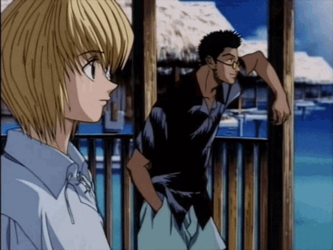 Kurapika At Beach With Leorio GIF