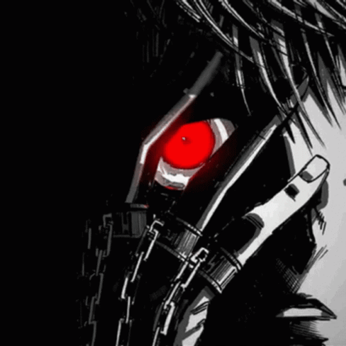 Kurapika Black And White Scarlett Eyes GIF