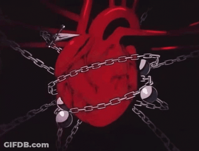 Kurapika Chained Heart GIF