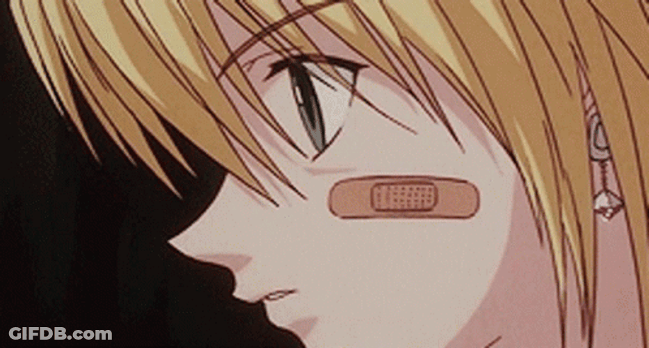 Kurapika With Band Aid GIF