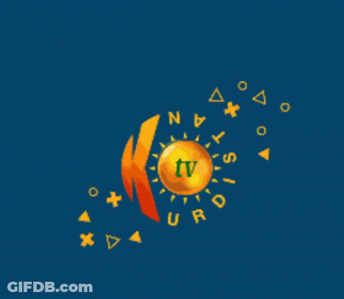 KurdistanTV Logo With Sun And Letters GIF