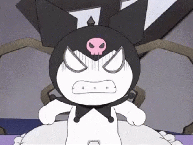 Kuromi Angry Reaction GIF