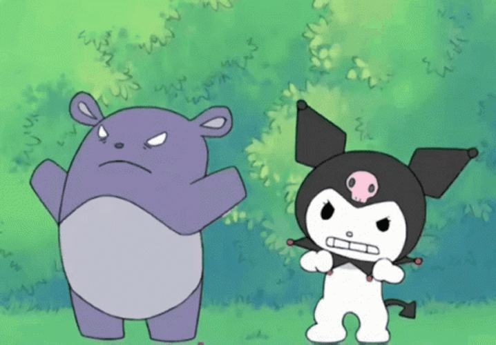 Kuromi Biting Baku GIF
