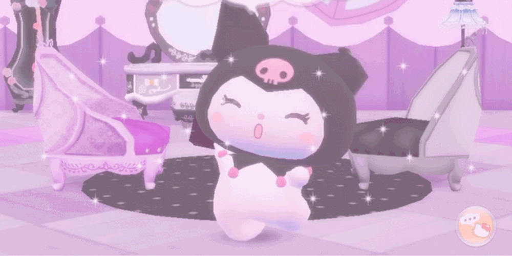 Kuromi Spinning In 3D Animation GIF
