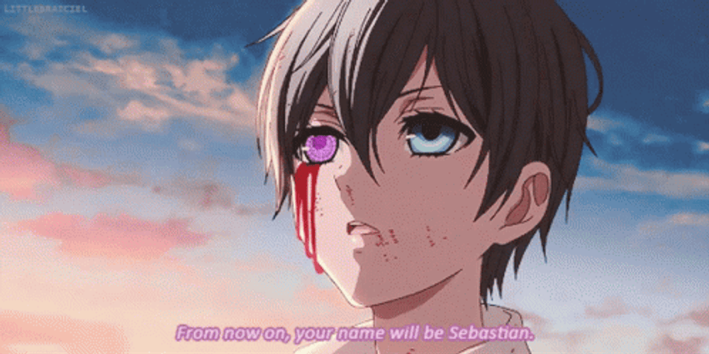 Kuroshitsuji Bloody Eyes Ciel Phantomhive Named Sebastian GIF