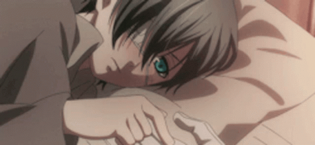 Kuroshitsuji Ciel Phantomhive On His Bed Cannot Sleep GIF